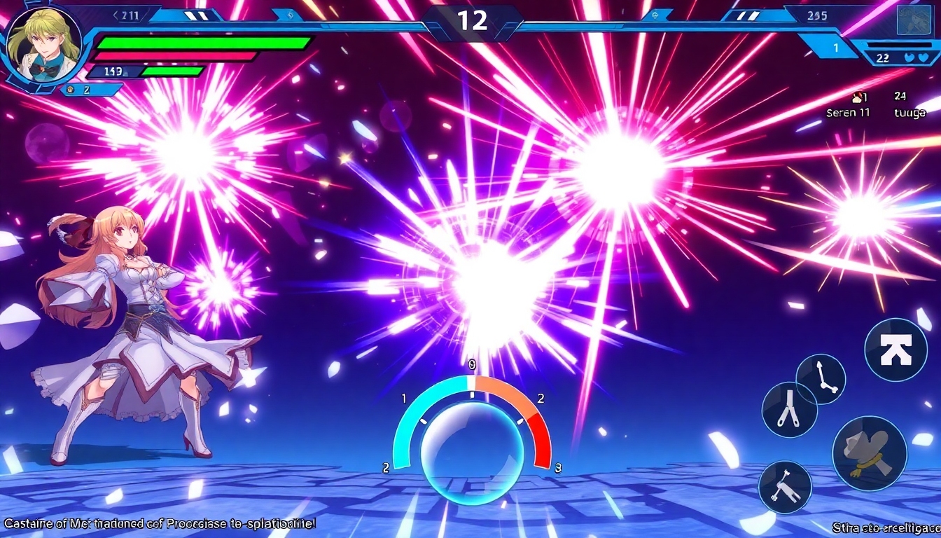 A screenshot of the combat system